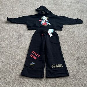 Disney Macys Black Minnie Mouse Style Icon Set size XS New with tags